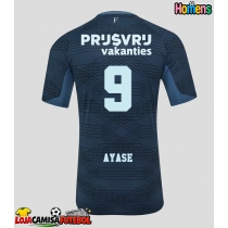 Camisa de Futebol Feyenoord Ayase Ueda #9 Equipamento Secundário 2025-26 Manga Curta